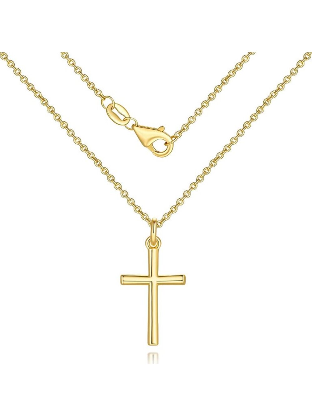 Elegant 14K Gold Cross Necklace for Women | Dainty Religious Jewelry Gift